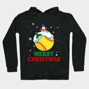 Merry Christmas Softball Xmas Gift Hoodie